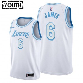 Barn Los Angeles Lakers Tröja LeBron James 6 Nike 2021-22 City Edition Swingman